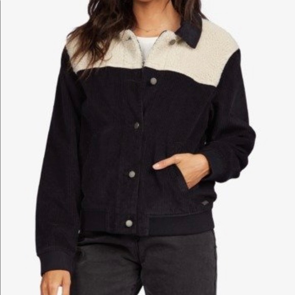NWT Roxy Sherpa-Corduroy Jacket - Picture 4 of 14